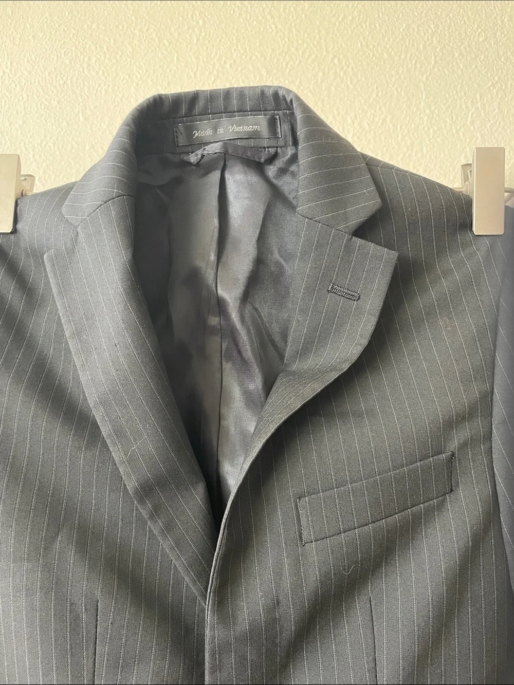 Lauren Ralph Lauren Boys Black Pinstripe Suit Blazer Jacket Formal Dress Coat S